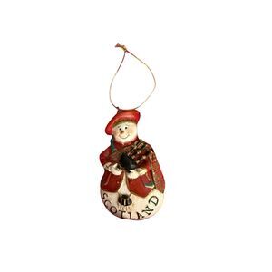 Kurt Adler Scotland Snowman Bagpiper Christmas Ornament Decor Collectible